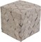 Diva At Home 18”Champagne Beige and Koala Gray Geometric Contemporary Foot Stool Ottoman